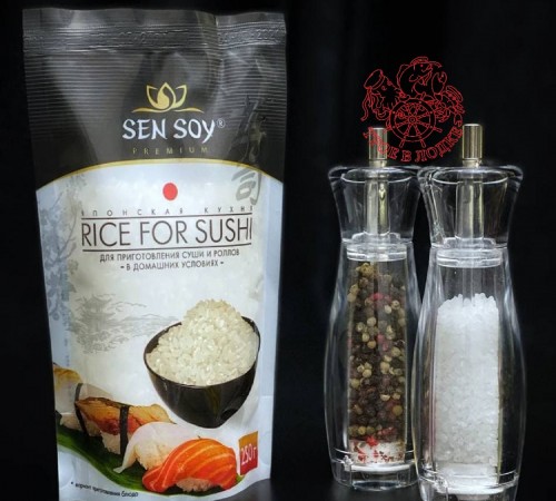 Рис для суши пак. 250г короткозёрный непропаренный высший сорт "Sen Soy"